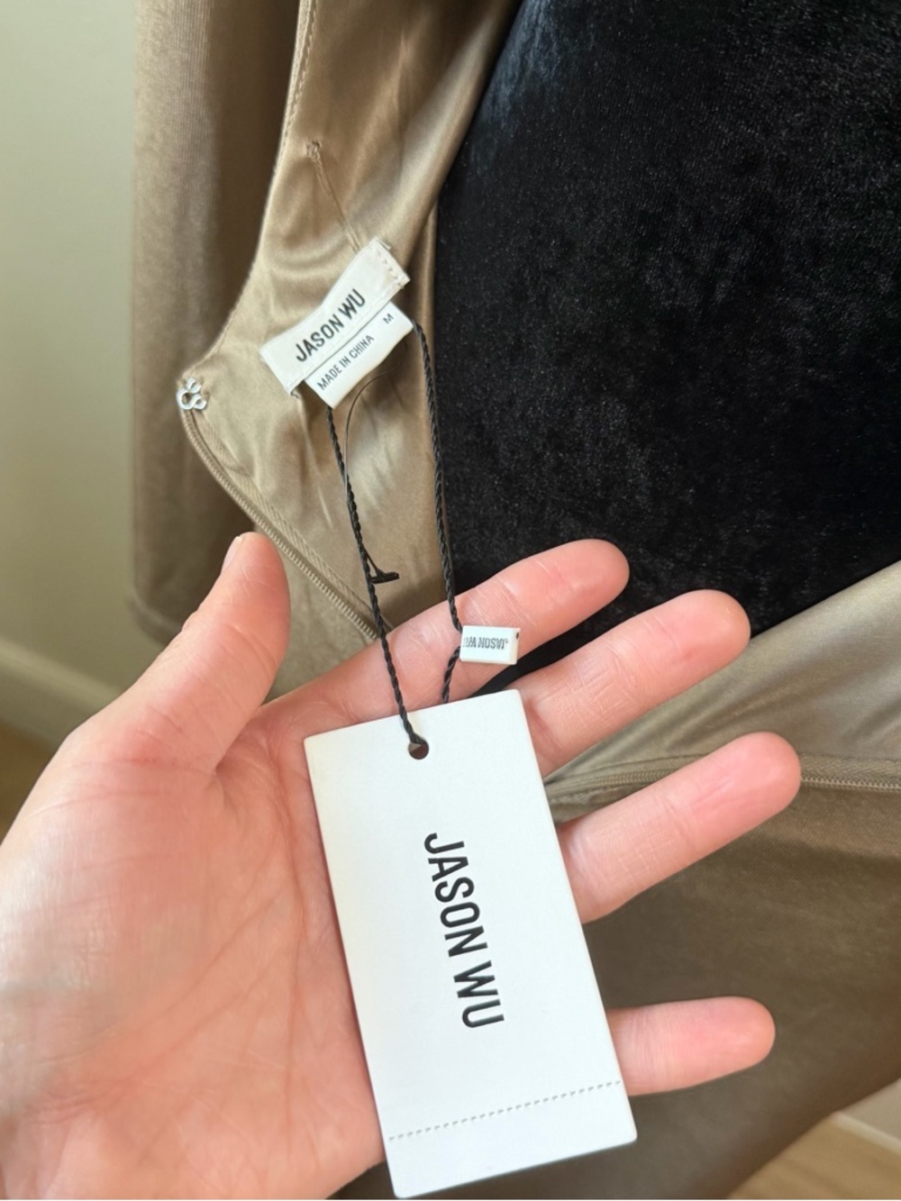 Jason Wu x MISHA Engracia Midi Dress - Khaki (NWT) $320 retail size M - Picture 12 of 16